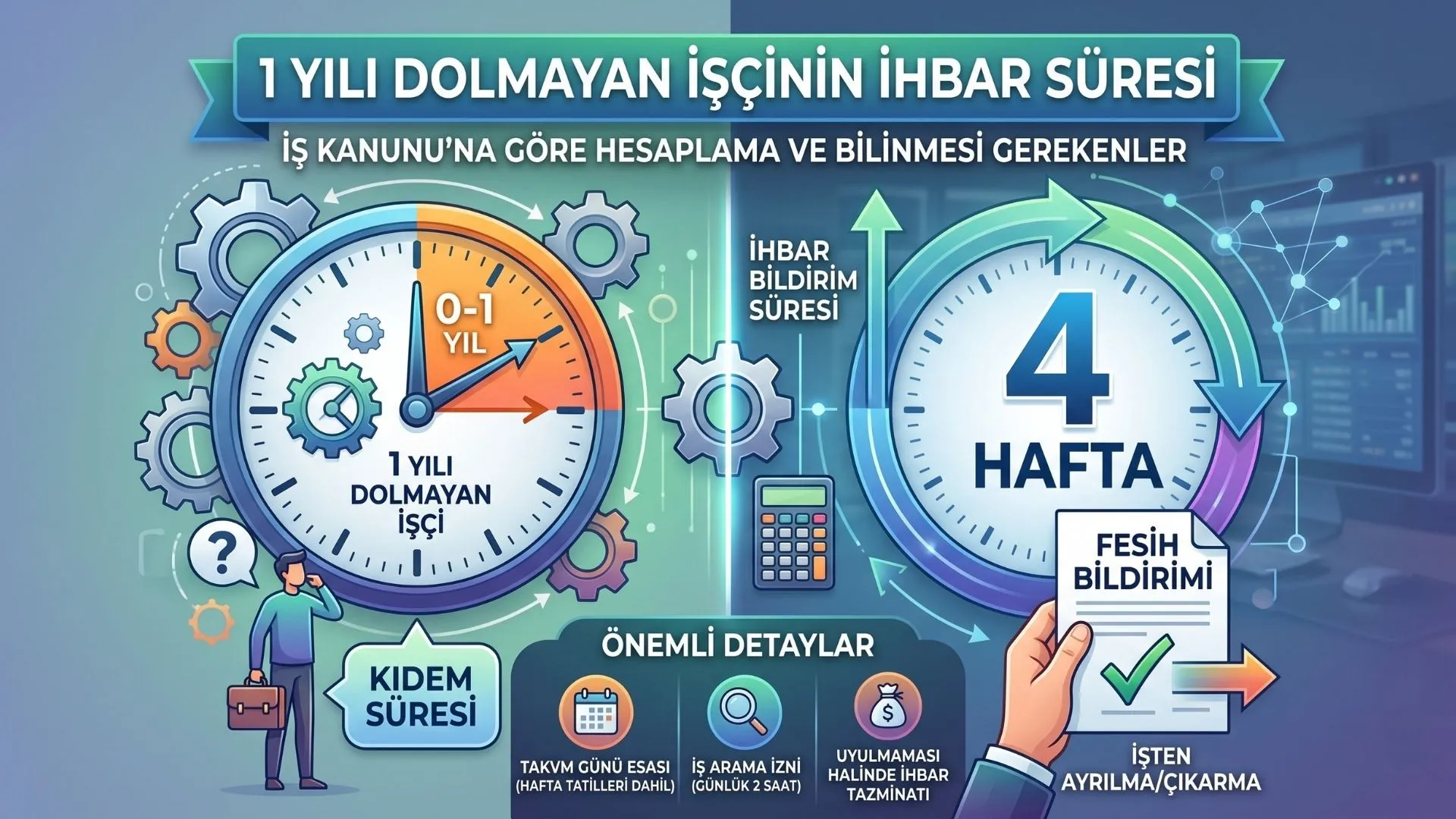 1 yılı dolmayan işçinin ihbar süresi anlaşmazlıkları ve ihbar tazminatı hesaplamaları için uzman iş avukatı danışmanlığı