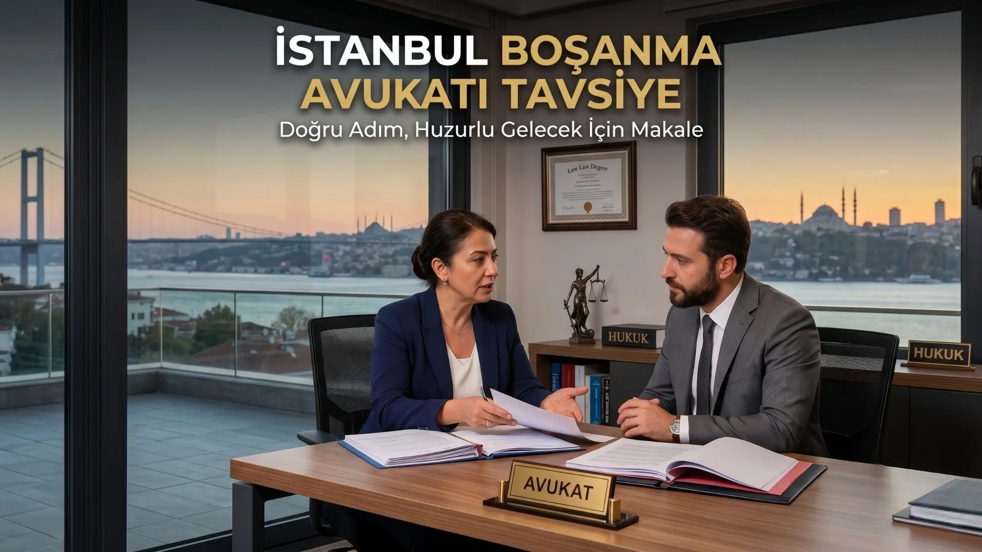 İstanbul Şişli'de müvekkiliyle görüşen boşanma avukatı