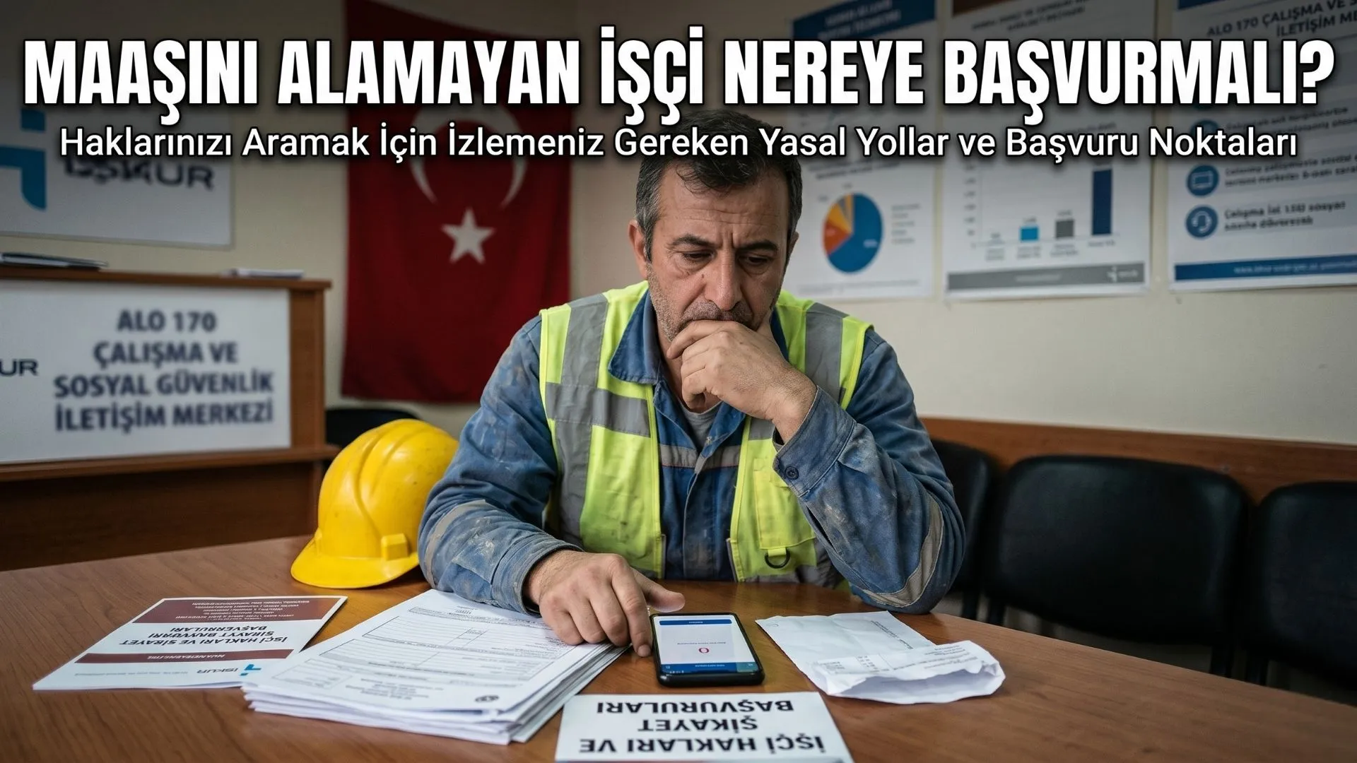 Maaşını alamayan işçi nereye başvurmalı yasal haklar ve dava süreci